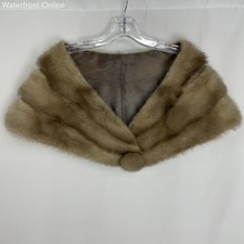 Vintage Unbranded Taupe Brown Mink Fur Shawl