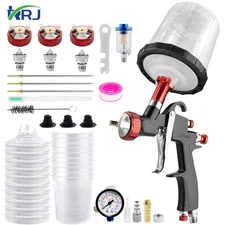 A610 LVLP Air Spray Gun 1.3/1.7/2.0mm Nozzles R500 Paint Guns w/ 10x Mixing Cup