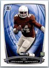 2014 Bowman 87 Jackson Jeffcoat Rookies   Seattle Seahawks Football Card
