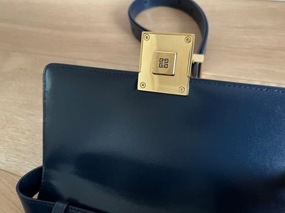 Givenchy 4G Midnight Blue Leather Crossbody Shoulder Bag Women