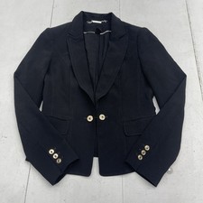 White House Black Market Black Hook Loop Business Blazer Women's Size 6