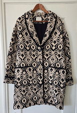 SEZANE HENRI COAT ETHNIC JACQUARD SIZE EU36 /...