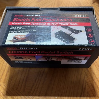 Vintage Sears Craftsman Electric Foot Pedal Switch 25172 Box & Paperwork