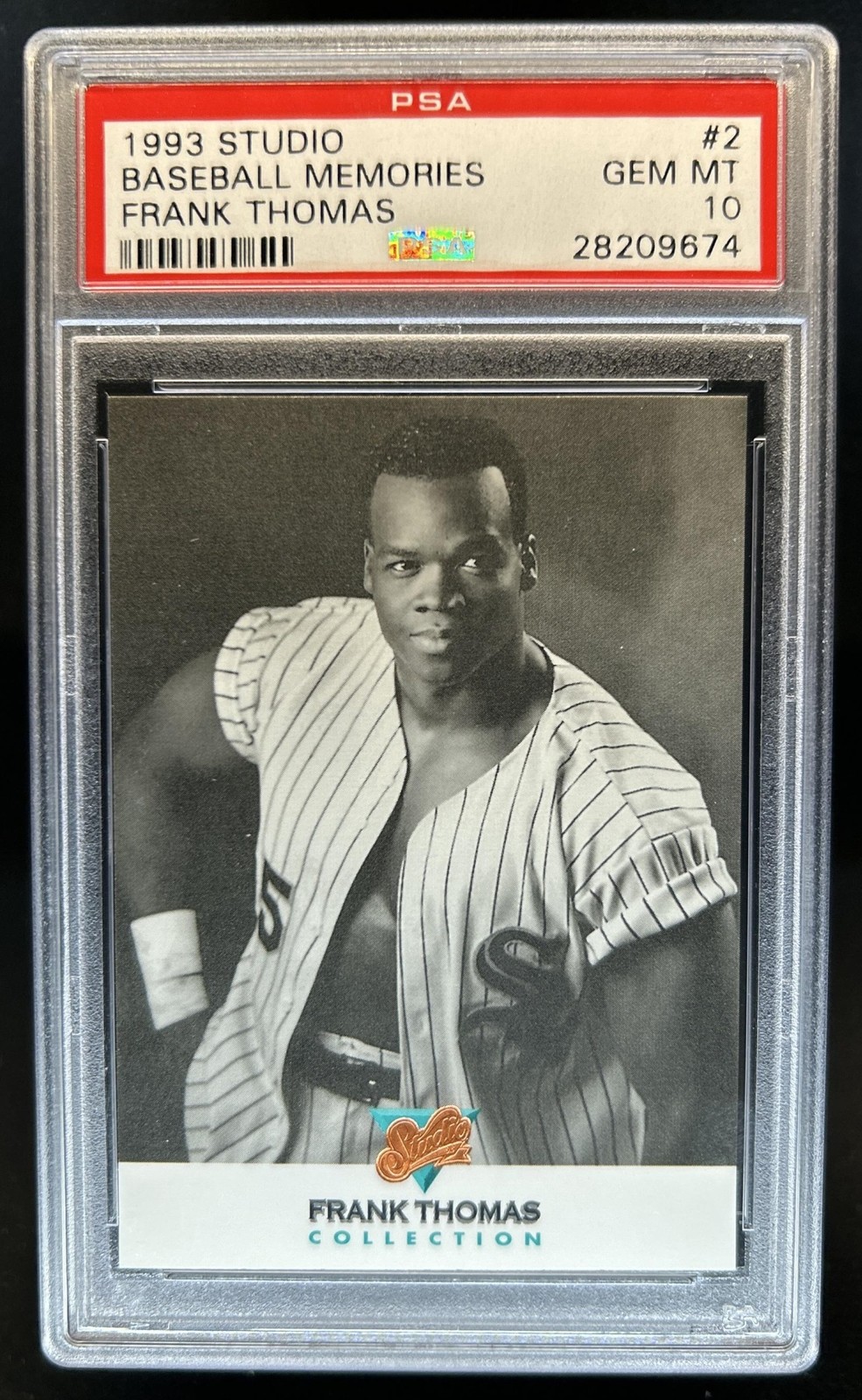 1993 Leaf Studio Frank Thomas #2 White Sox PSA 10 GEM MINT