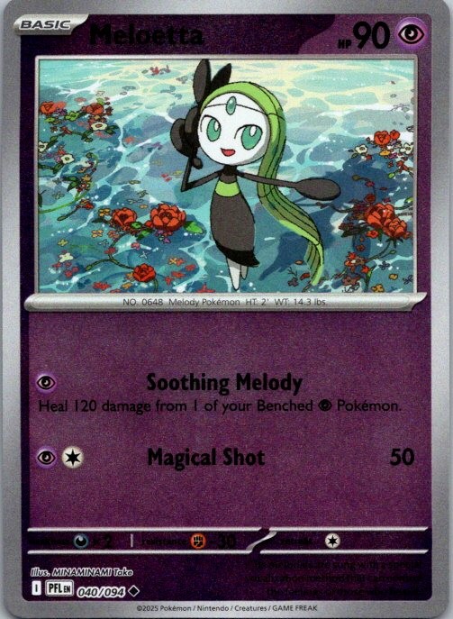 Meloetta ME02: Phantasmal Flames 040/094 NM Reverse Holo
