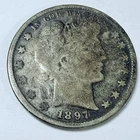 1897 Barber Silver Half Dollar 90% Silver Good Condition #4721