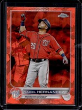 2022 Topps Chrome Update Sapphire Yadiel Hernandez Orange #/25 Nationals