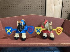 Cavalli da giostra Fisher Price Grandi Avventure 1994 vintage rosso e blu