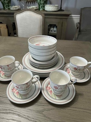 S/4 5pc Place Settings Sango 3792 Melody, Wendy Klein Dinner Plate, Korea
