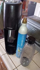 SodaStream Terra Sparkling Water Maker – Black w/ Empty CO2 + Bottle