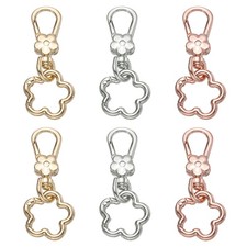 6 Pcs Metal Swivel Lobster Clasp Keychains, Light Gold/Silver/Rose Gold