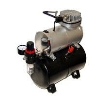 COMPRESSORE CON SERBATOIO ARIA PER AEROGRAFO AEROPENNA MODELISMO MINICOMPRESSORE