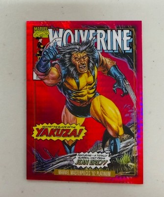 2024 UD Marvel Masterpieces '92 Platinum Red Prizm #94V Wolverine Variant /292