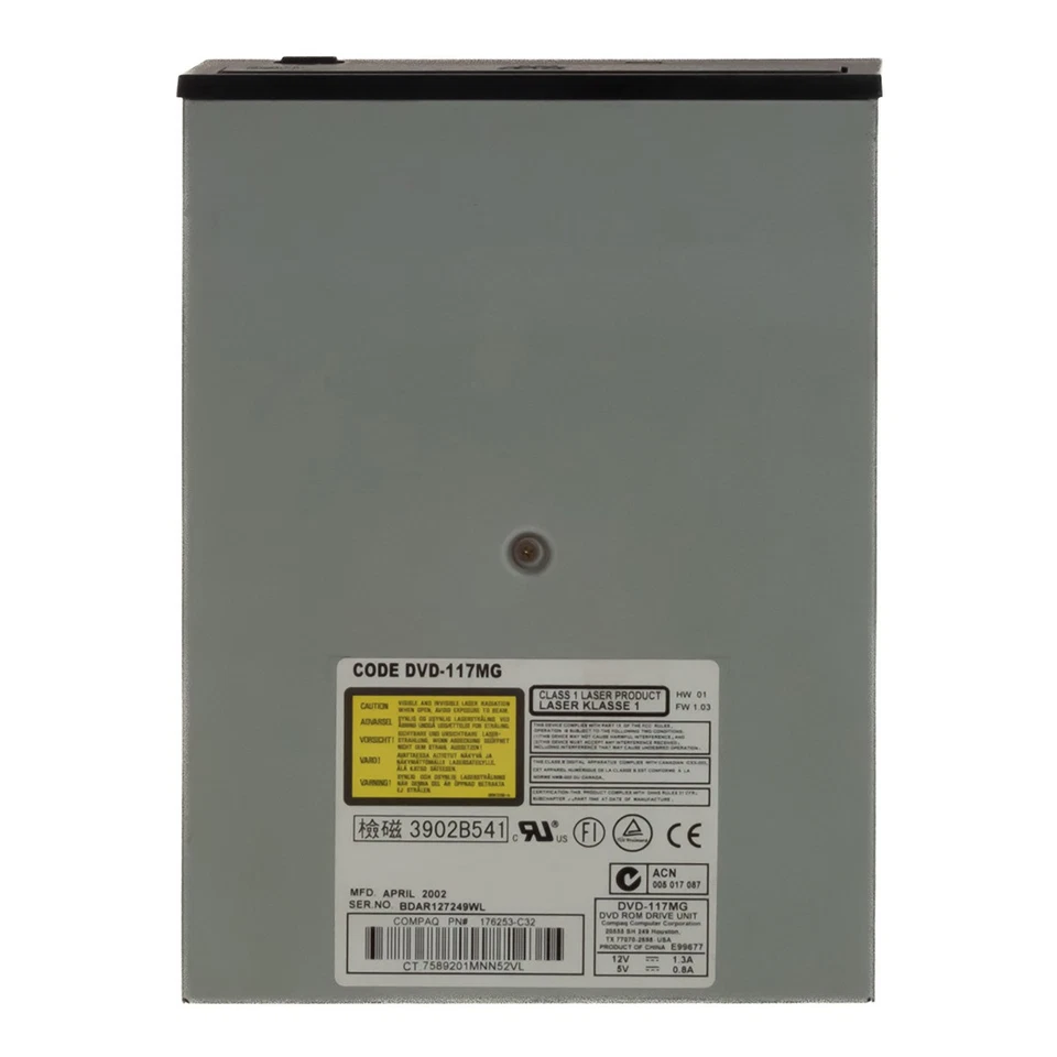 Internal Drive COMPAQ 176253-C32 DVD-117MG DVD-ROM Drive IDE 5.25 Inches - Image 3 of 3