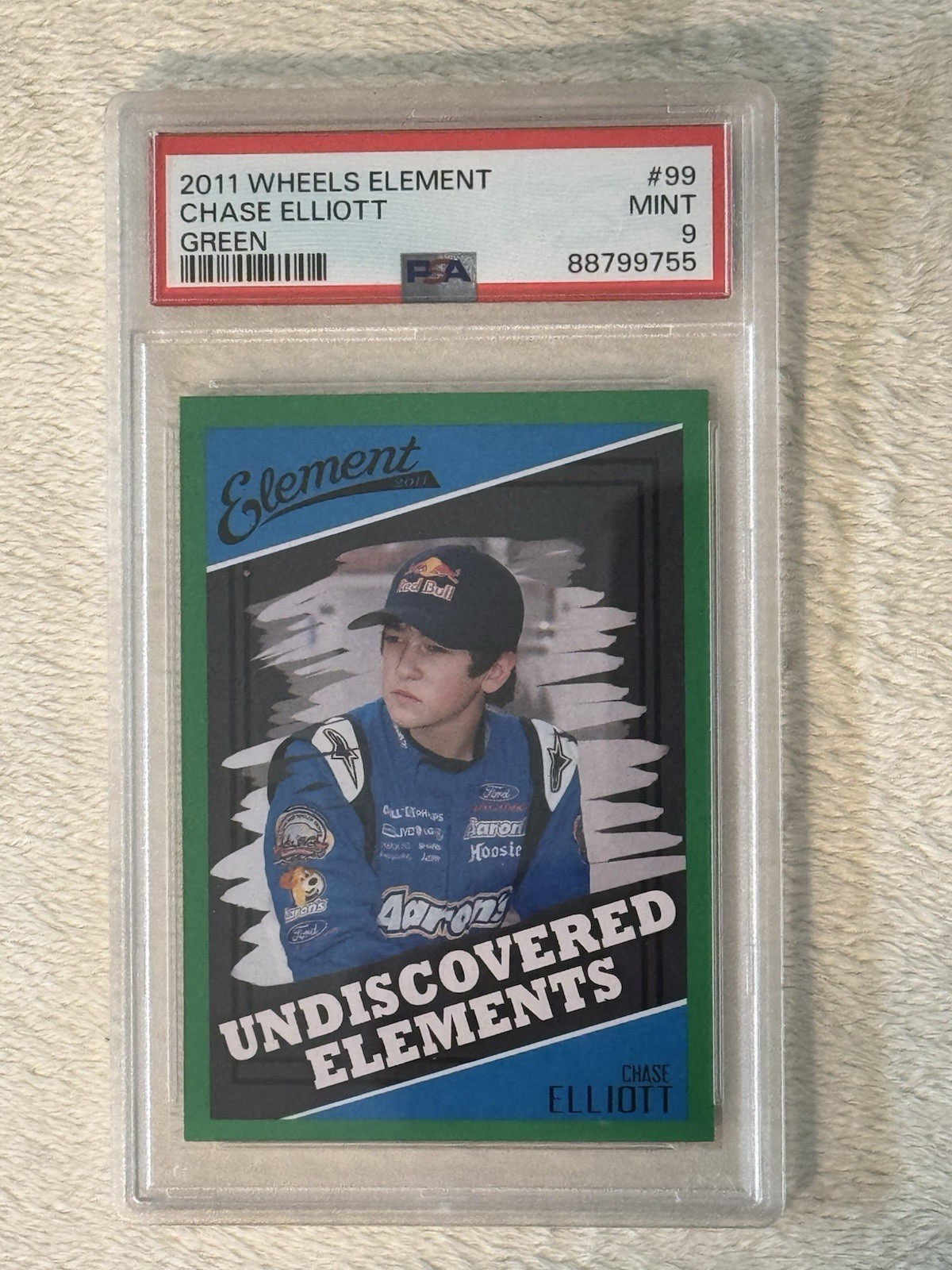 Rare RC 2011 Wheels Element Green Border Chase Elliott Only 2 PSA 9 None Higher view 1