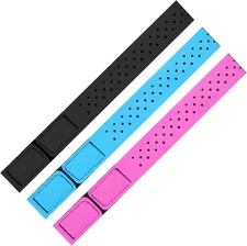 3 PCS Soft Coros Heart Rate Monitor Band, Adjustable Orange Theory Heart Rate Mo