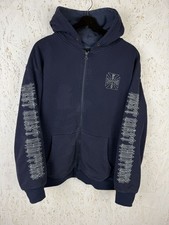 Vintage West Coast Choppers Jesse James Zip Hoodie Rare Motorcycle Blue Size M