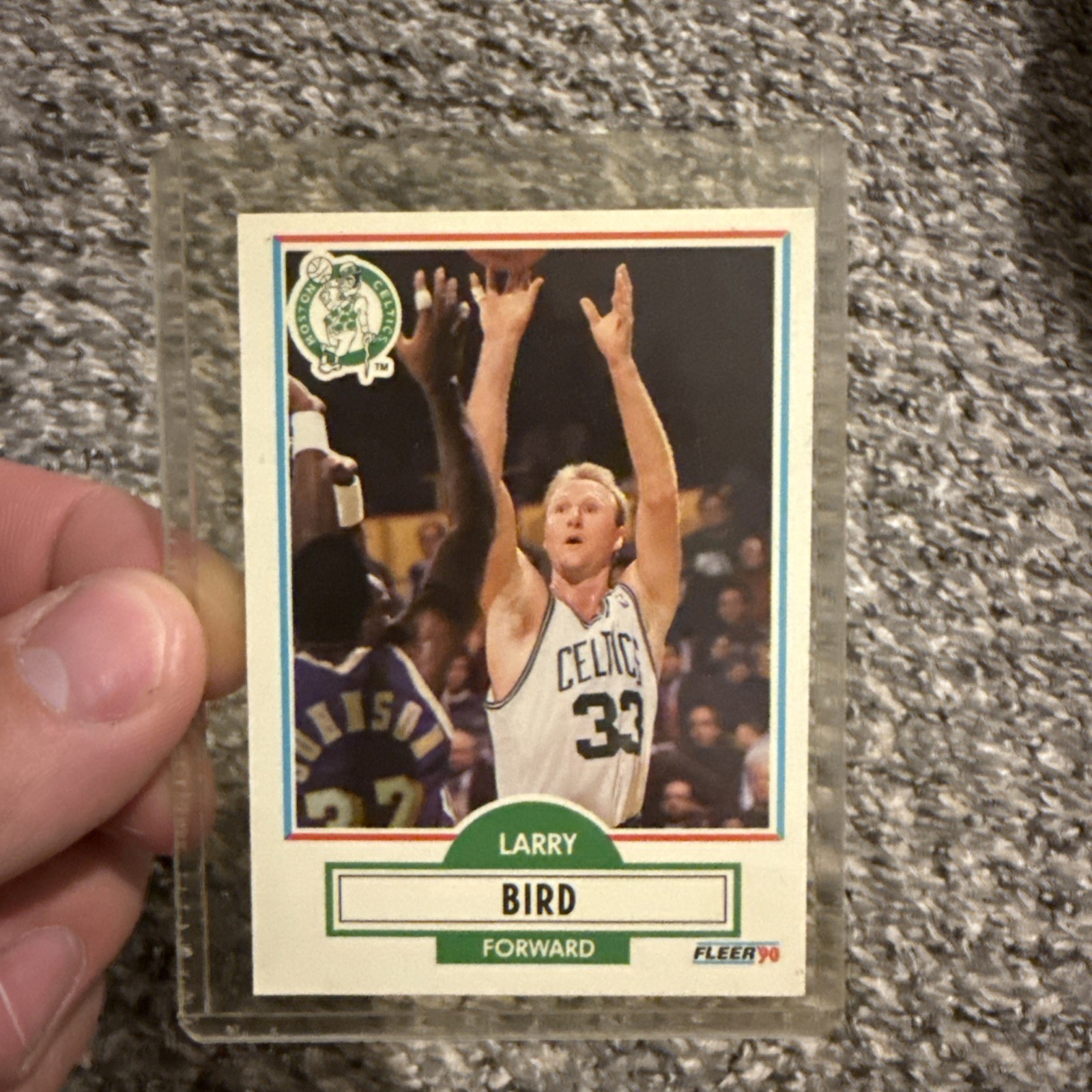 1990-91 Fleer - Larry Bird #8 Black Line Under Biographical Information
