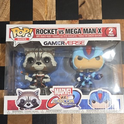 Funko Pop! Games Gamerverse Rocket vs Mega Man X 2-Pack Vinyl Marvel vs Capcom