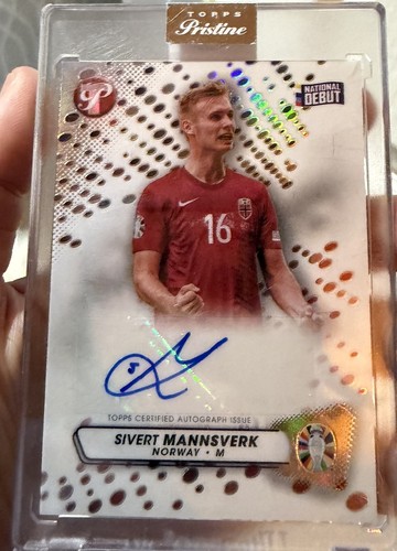Topps Pristine Road to Euro 2024 SIVERT MANNSVERK Auto Norway Norwegen