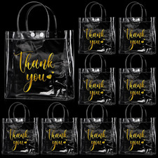 Clear Thank You Gift Bags with Handle Clear Plastic Gift Bag Transparent PVC Gif