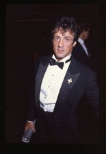 Sylvester Stallone Original 35mm Transparency Rare Candid 1970's Tuxedo Event