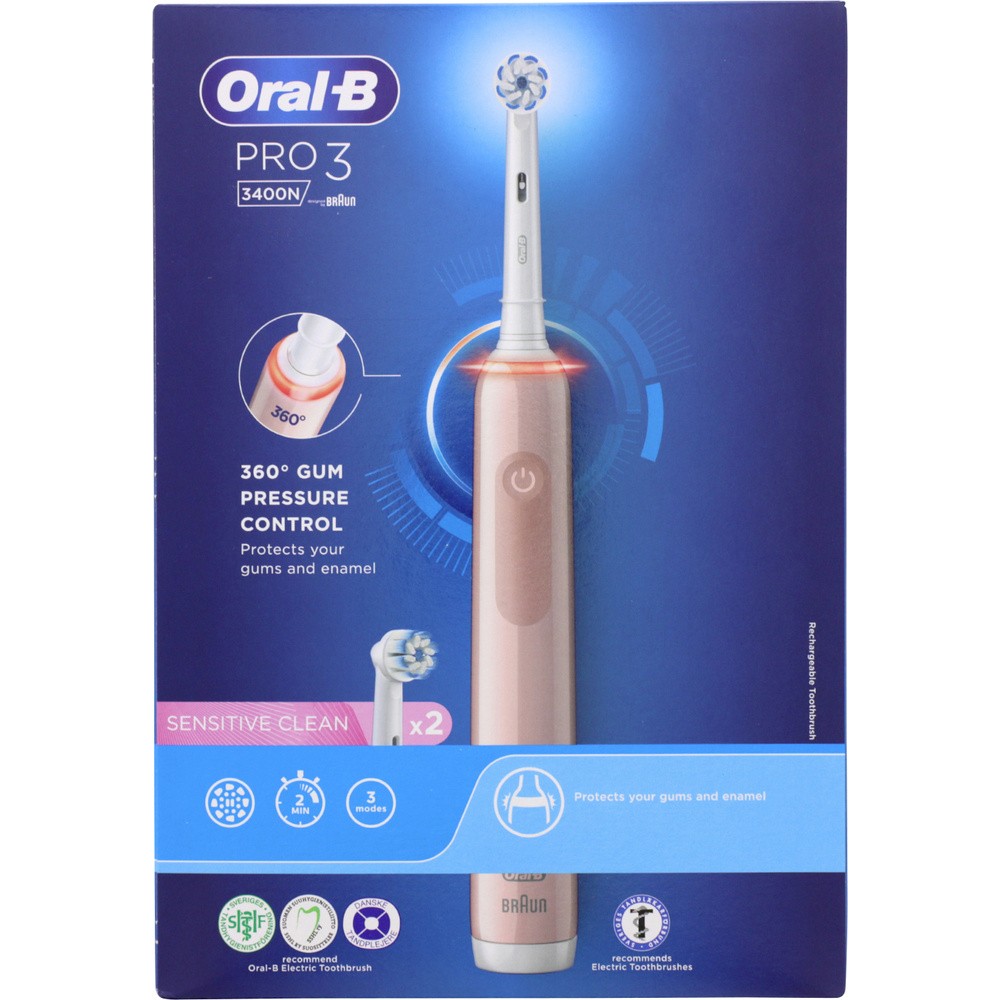 Oral-B Pro3 3400N Pink Sensitive Pro3 3400N Для электроинструмента приготовления пищи 23890₽