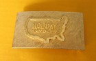 VTG HOLIDAY RAMBLER RV/TRAVEL TRAILERS BELT BUCKLE - GOLDTONE
