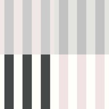 Metallic Bold Stripe Grey Silver Pink Black White Stripes Feature Wallpaper