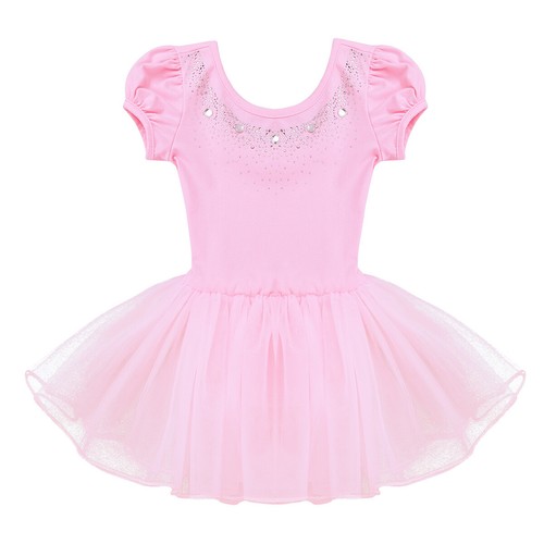 Girls Glitter Tutu Skirted Leotard Sequin Ballet Dance Dress Ballerina Dancewear - Picture 28 of 104