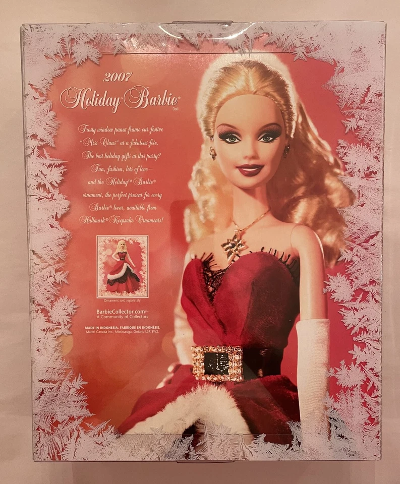 ¡VENTA PRE VACACIONES! AHORRA 40% 2007 HOLIDAY BARBIE J0949 RUBIA 027084442946 ¡NUEVA! Foto 3 de 3