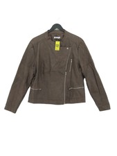 Justfab Women's Jacket Xl Brown Polyester With Other Motorcycle Jacket