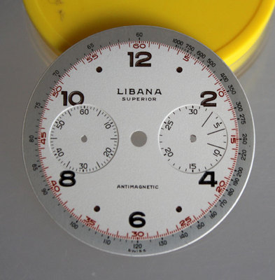 LIBANA Superior Antimagnetic VALJOUX 23 CHRONOGRAPH Val. 23 DIAL UNUSED N.O.S.