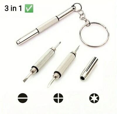 Mini Schraubendreher Tool Brille Drohne RC Schlüsselanhänger Multi Tool 3 in 1 ✓