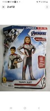 Avengers Kids Costume Small 4-6 Team Suit Unisex Gray Padded Jumpsuit Muscle