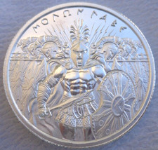 2 oz. 2021 MOLON LABE #2 Type II thick BU round .999 fine silver 102.34 per troy oz