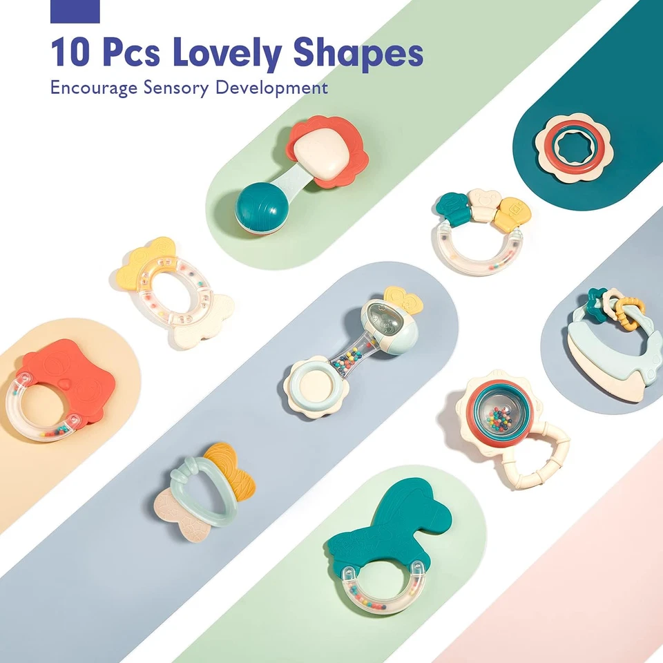 Baby Toys 0-6 Months - Baby Rattles Teething Toys for Babies 0-6 Months, Infant - Imagem 2 de 4