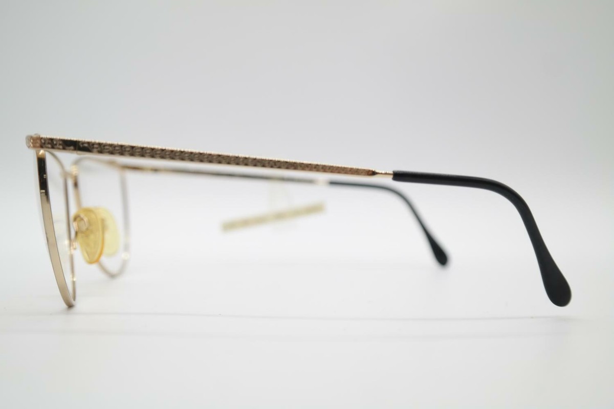 Lunettes Vintage Luxottica 2079 - Monture Cuivre/bleu/or Ovale En Métal, Neuve Sans étiquette