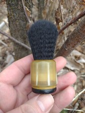 Vintage/ Antique Year Old Buffalo Handle Shave Brush New Synthetic Knot