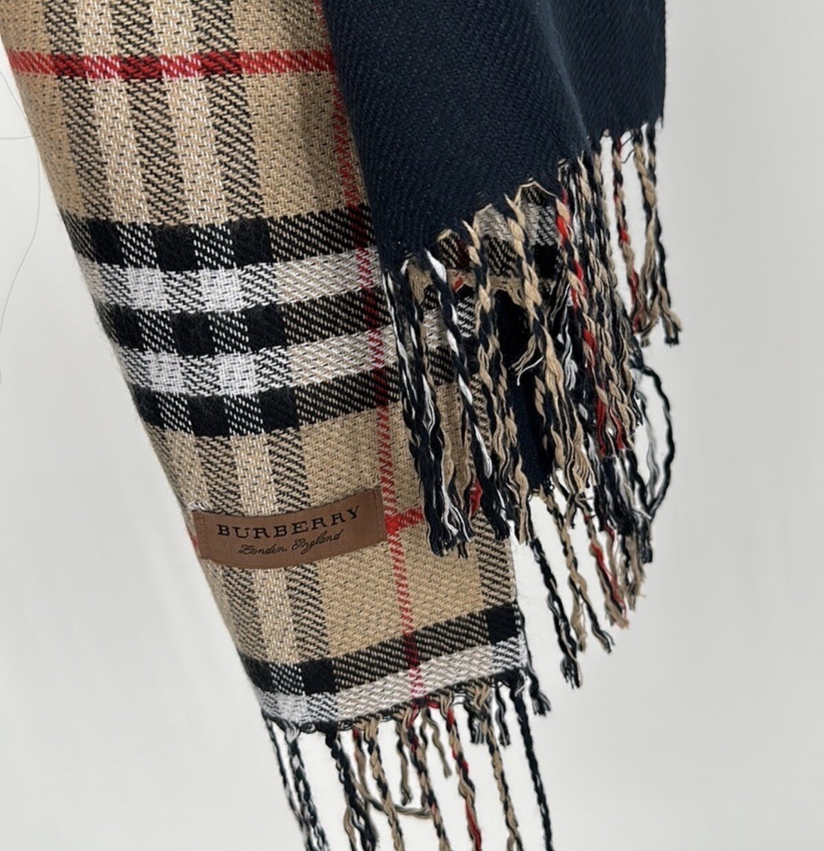 BURBERRY London Two Sided 100% Cashmere Scarf | eBay