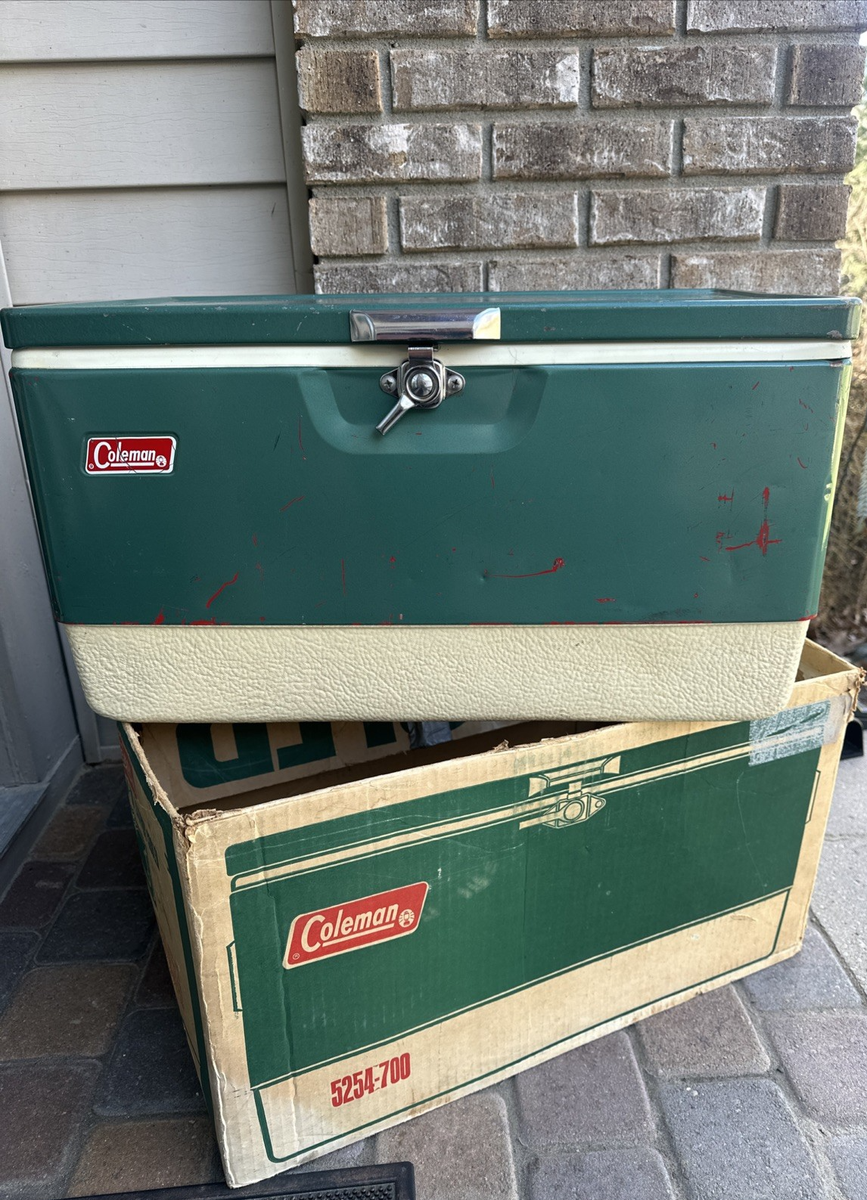 READ* Vintage Coleman Snow-Lite Low Boy Cooler 5254 700 w/ Box