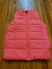 NWOT Puma Girls Size XS 5/6 Hot Pink Puma PUFFY Warm Vest