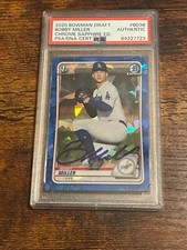 BOBBY MILLER signed auto autographed 2020 1st Bowman Chrome Sapphire PSA
