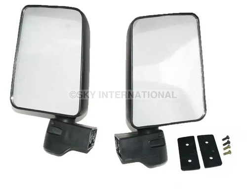 For Suzuki Samurai SJ410 SJ413 Exterior Side Rear View Mirror Set Chrome Finish