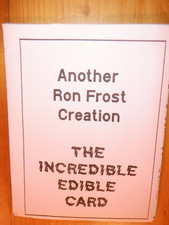    Vintage Ron Frost Incredible Edible Card magic trick