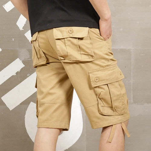 Herren Oversize Cargo Shorts Halbe Hose Knielang Freizeit Mehrere Taschen Sommer Heiß - Bild 3 von 24
