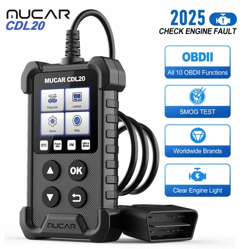 USED Mucar CDL20 OBDII OBD2 Scanner Code Reader Engine Car Fault Diagnostic Tool
