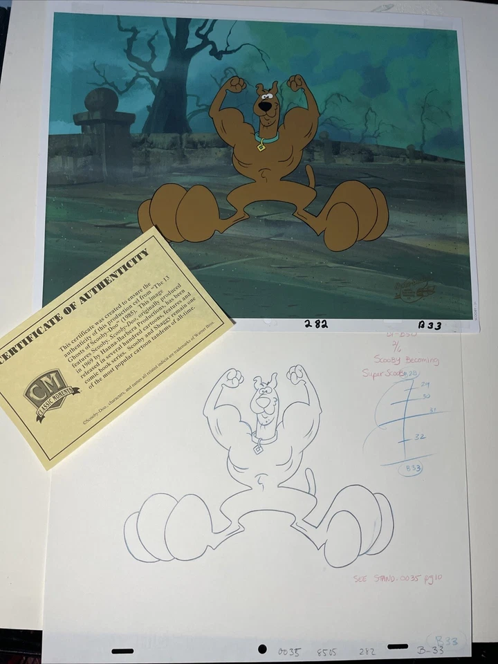 SCOOBY-DOO animación cel peludo producción arte de colección Cartoon Network I16 Foto 2 de 4