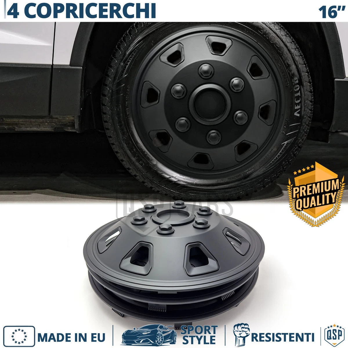 AutoStyle PP 5136 Copricerchi 16 Pollici nero/argento