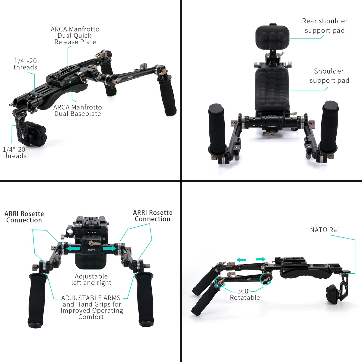 Tilta Lightweight Shoulder Rig – Black for sale online | eBay